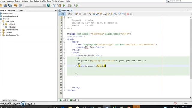 jsp tutorial in netbeans part-2:expression смотреть онлайн
