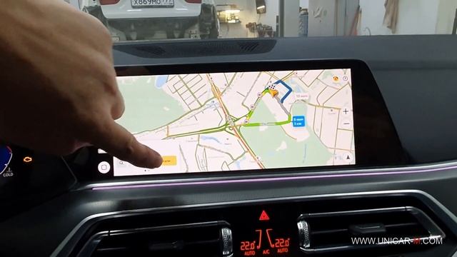 Яндекс навигатор для всех автомобилей с системой CarPlay. Пример установки на BMW X5 (MGU)
