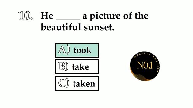 Irregular Verb Quiz 2 | English Grammar Test | 20 Questions | No.1 Quality English