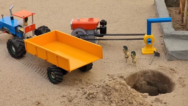diy tractor mini well water pump diesel engine science project || @Topland || @KeepVilla смотреть онлайн