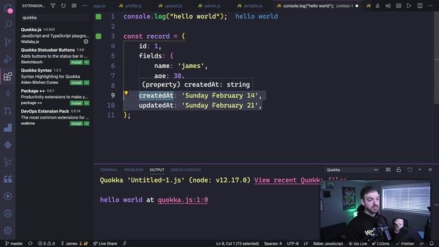 Quokka.js VS Code Extension - The Fastest Way to Test JavaScript смотреть онлайн