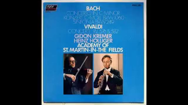 Kremer, Holliger: Bach, BWV 1060, adagio. смотреть онлайн