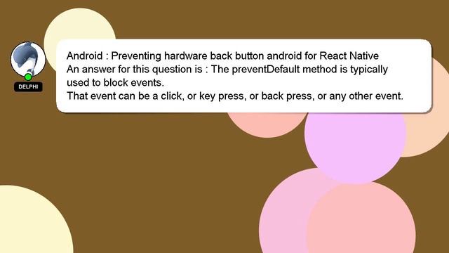 Android : Preventing hardware back button android for React Native смотреть онлайн