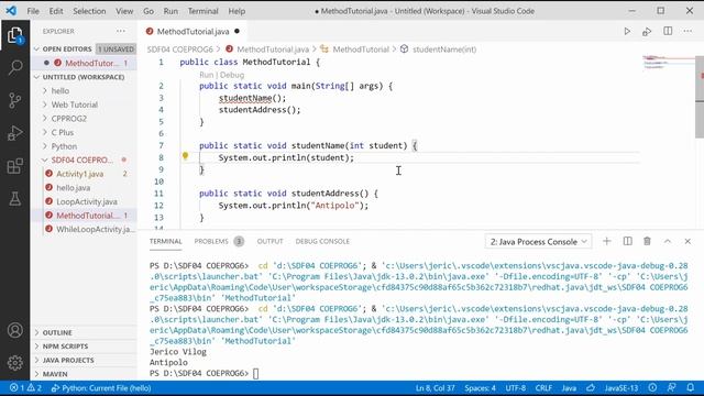 Java Method смотреть онлайн