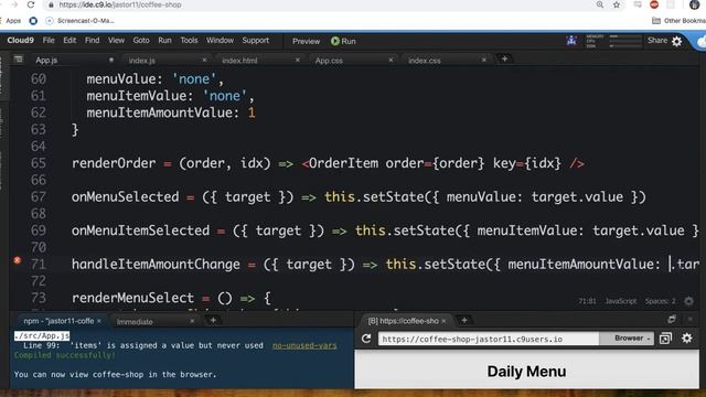 Coffee Shop React App Part XIX Menu Item Amount Input смотреть онлайн