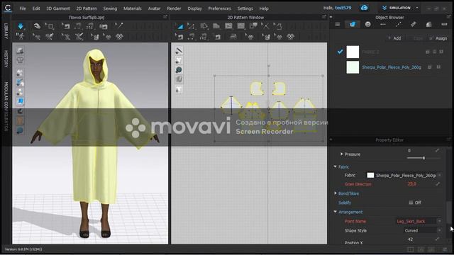 Clo 3D Poncho Choosing colour смотреть онлайн