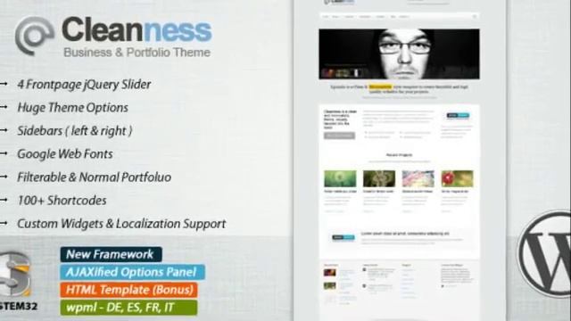 Cleanness - Business & Portfolio Wordpress Theme смотреть онлайн