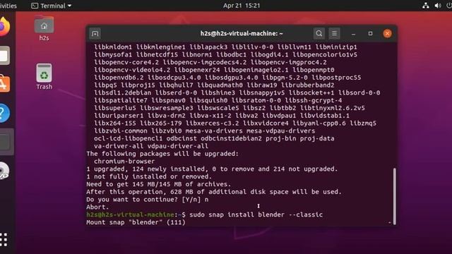 How to install Blender 3D on Ubuntu 20 04 via Terminal and GUI смотреть онлайн