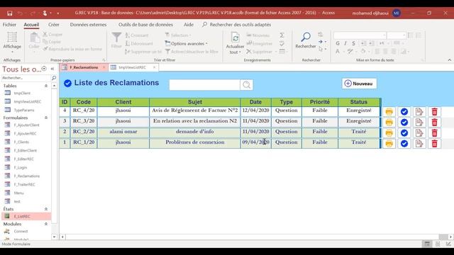 #19 - VBA ACCESS SQL SERVER Projet Complet G.REC - Fiche Rec | برمجة قواعد البيانات смотреть онлайн
