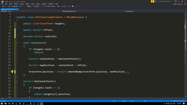 MULTIPLE TARGET CAMERA in Unity смотреть онлайн