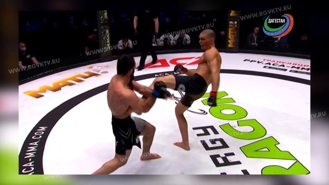 Магомедрасул Хасбулаев - обладатель пояса чемпиона организации АСА в легком весе смотреть онлайн