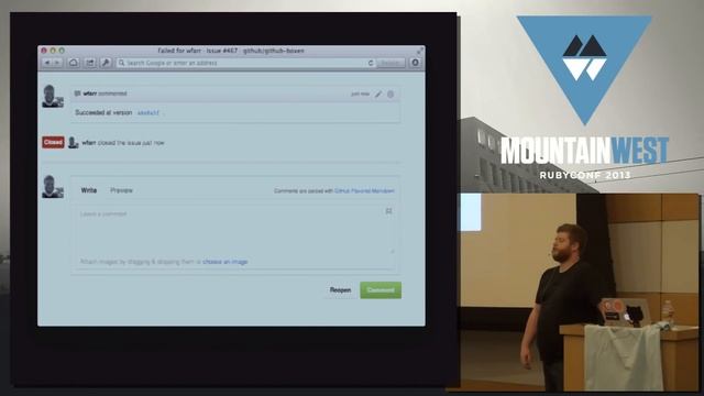 MountainWest RubyConf 2013 Boxen: How to Manage an Army of Laptops and Live to Talk About It смотреть онлайн