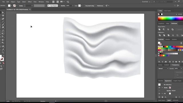 Creating realstic flag fabric waves in Adobe illustrator CC Tutorial смотреть онлайн