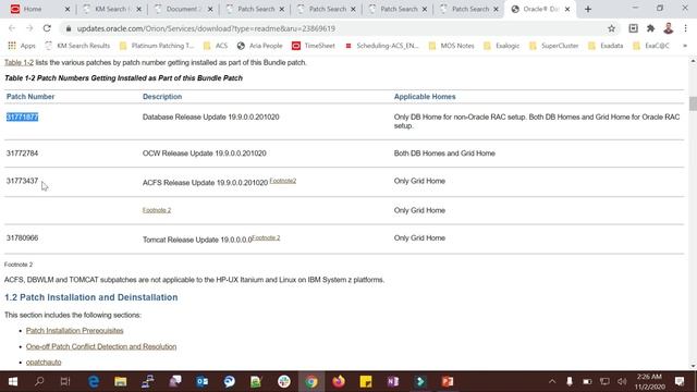 Critical Patch Update - CUP Program Oct 2020 - Patch Availability Document - GI and DB Patching смотреть онлайн