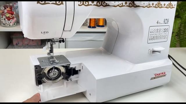 CHAYKA NEW WAVE 2125. Намотка шпульки и заправка нижней нити смотреть онлайн