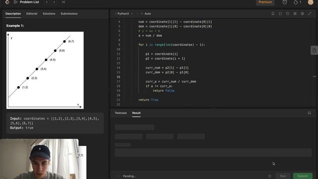 Leetcode 1232. Check If It Is a Straight Line смотреть онлайн