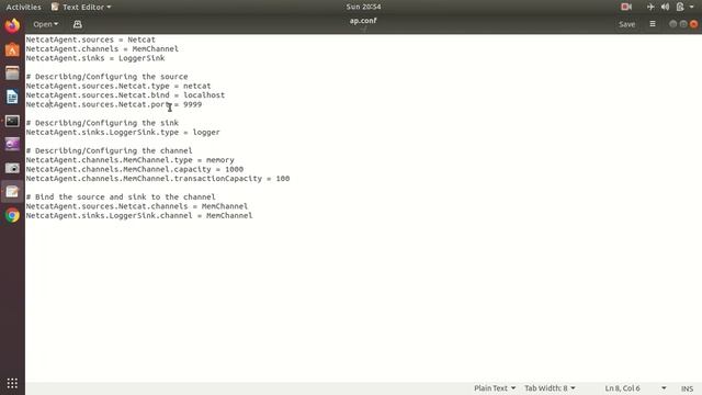 Apache Flume - Generating Events using Netcat Source and logging into console using Logger Sink смотреть онлайн