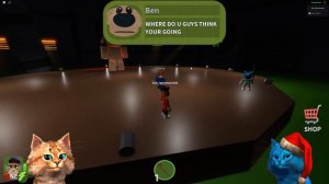 ГОВОРЯЩИЙ БЕН СТАЛ ЗЛЫМ В ROBLOX BEN STORY ИСТОРИЯ В РОБЛОКС ВЕСЁЛЫЙ КОТ И КОТЁНОК ЛАЙК