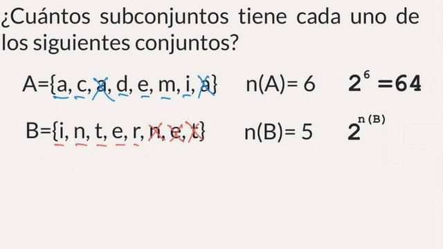 Como calcular el numero de subconjuntos de un conjunto смотреть онлайн