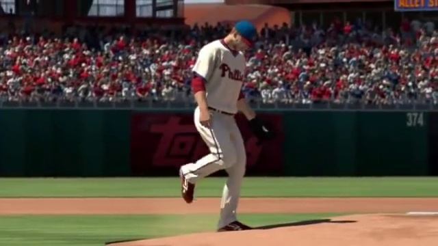 MLB 10: The Show - Dodgers at Phillies Gameplay смотреть онлайн