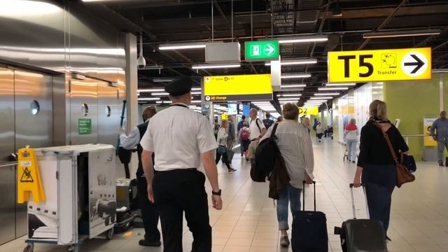 Schiphol Airport Amsterdam Transit Area Tour (July 2018) ᴴᴰ смотреть онлайн