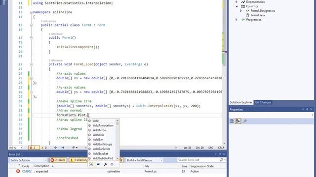 Spline Line Chart in C# using ScottPlot смотреть онлайн