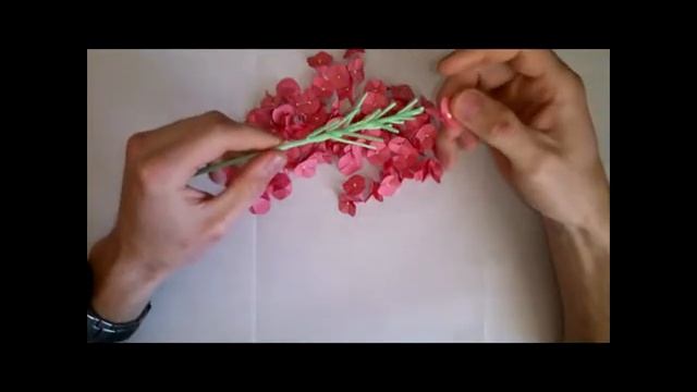 Оригами Веточка сирени Origami Lilac branch смотреть онлайн