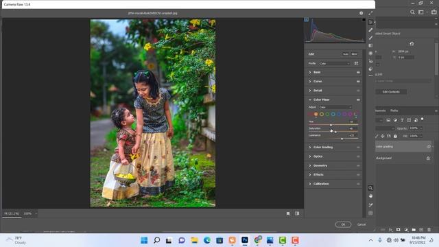 Cinematic Color Grading Effect In Photoshop | Camera Raw Preset | Wedding Album Color Correction смотреть онлайн