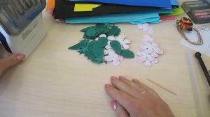 ВЕТКА ЯБЛОНЕВЫЙ ЦВЕТ ИЗ ФОАМИРАНА. КАК ДЕЛАТЬ.