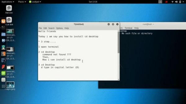 How to fix bash: cd: desktop: No such file or directory  IN TERMINAL /KALI LINUX/Dx Gamine