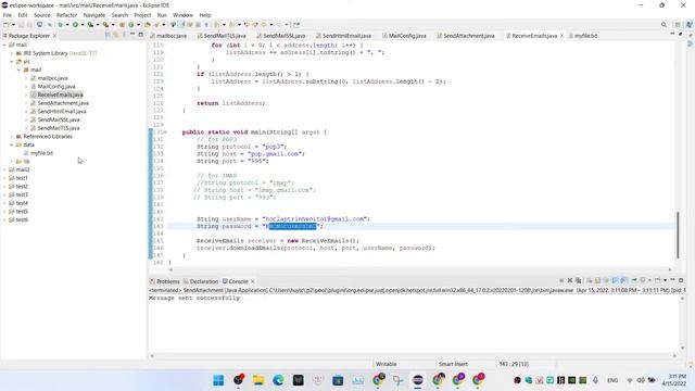 Demo Thực Hành Lập Trình Mạng - Gửi Nhận Email bằng Java смотреть онлайн