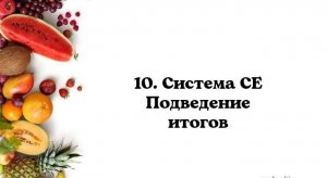 10. Система СЕ. Подведение итогов