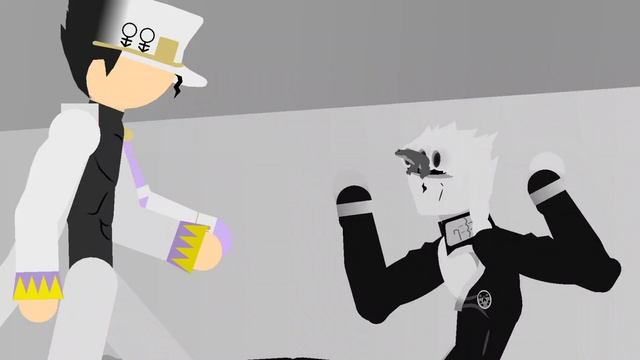 Jotaro vs Giorno(stick nodes) смотреть онлайн
