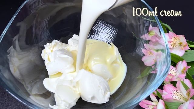 Sommerdessert!! Schlagen Sie Kondensmilch mit Erdbeeren ein! Dessert in 5 Minuten! Sehr einfach смотреть онлайн