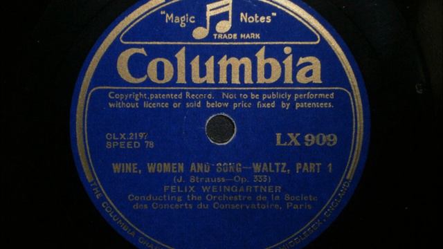 Felix Weingartner - Johann Strauss II - Wein, Weib und Gesang смотреть онлайн