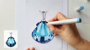 Как нарисовать маркерами ювелирное украшение (Видео-урок по рисованию маркерами)