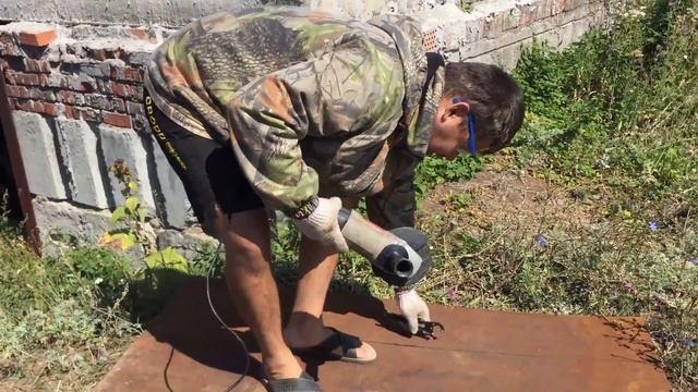 Обзор УШМ Интерскол,УШМ-150/1300,после 6 лет эксплуатации, отрезаем лист 3 мм. Болгарка Интерскол. смотреть онлайн