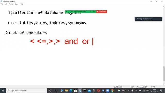ORACLE 19c tutorials || Demo - 2 || by Mr. Murali On 08-10-2021 @7:30AM IST смотреть онлайн