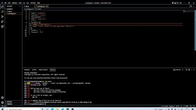Start script missing error when running npm start смотреть онлайн