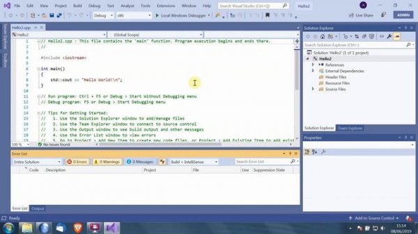 How to Compile C++ Programs with Visual Studio 2019
