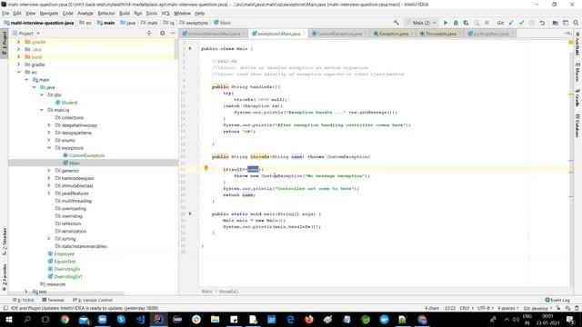 Java Custom Exception - Throw VS Throws || by JavaObject смотреть онлайн
