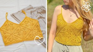 ТОП из мотивов крючком ☀️ | Мастер-класс для начинающих