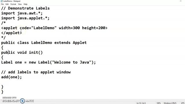 How to Create an Applet Program and Run the Applet Program-Label and Button Program | MSBTE AJP смотреть онлайн