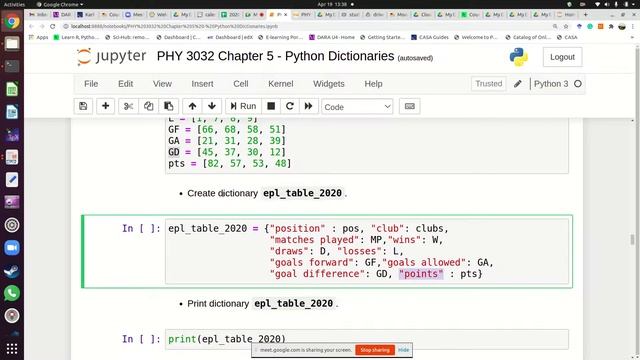 UNZA PHY 3032 Chapter 5 Python Dictionaries April 19 2021 смотреть онлайн