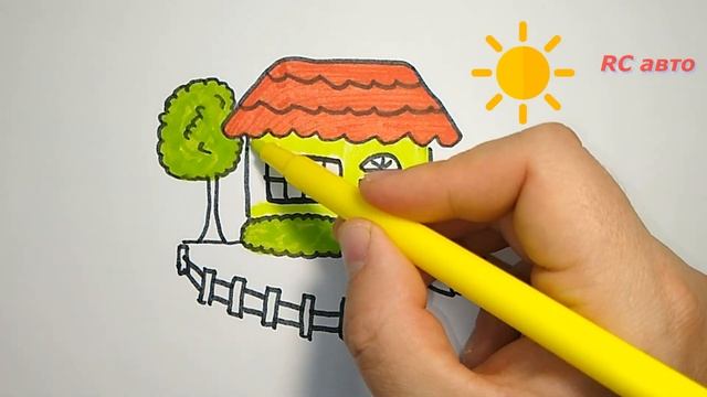 Как нарисовать ДОМ / how to Draw a HOUSE / рисунки для срисовки смотреть онлайн