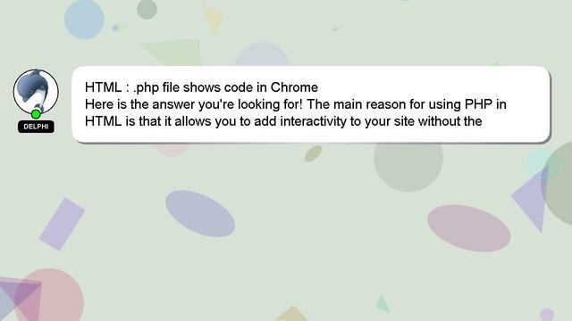HTML : .php file shows code in Chrome смотреть онлайн