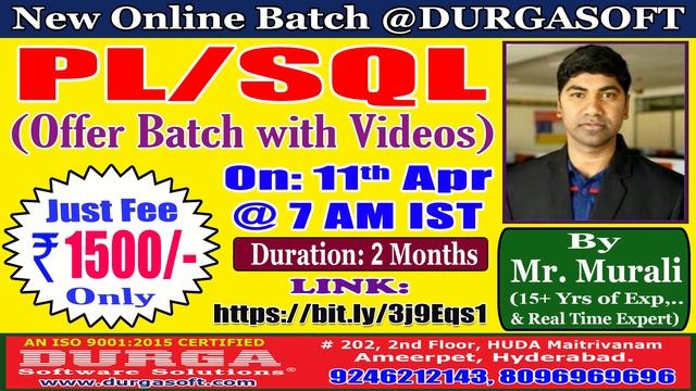 PL/SQL Online Training @ DURGASOFT смотреть онлайн