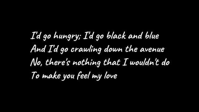 Make You Feel My Love Lyrics Sean Rogers' Cover