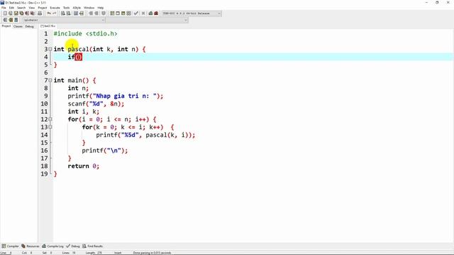 C - Bài tập 3.16: Tam giác Pascal смотреть онлайн
