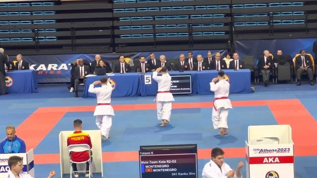 Spain (Espania) Chatanyara Kusanku Male Team Kata Karate 1 Series A Athens 2023 смотреть онлайн
